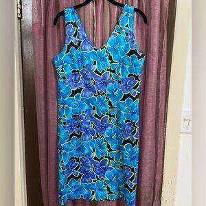 Stunning Vintage Bold Floral Sleeveless Mini Dress